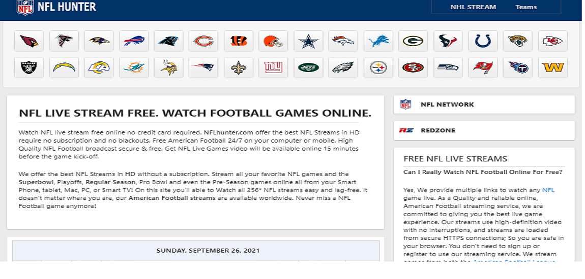 free NFL streaming