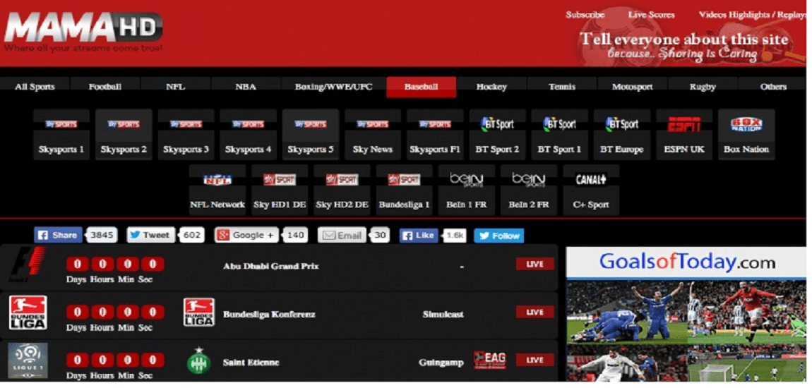 Sites Like MamaHD For Live Streaming Sports