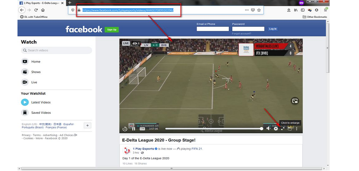 how to watch sport live for free on facebook